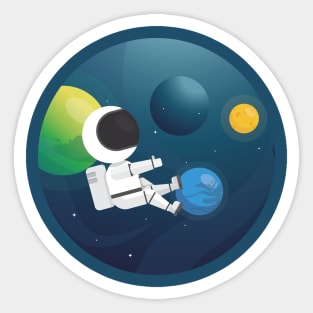 Astronaut in the ocans Sticker